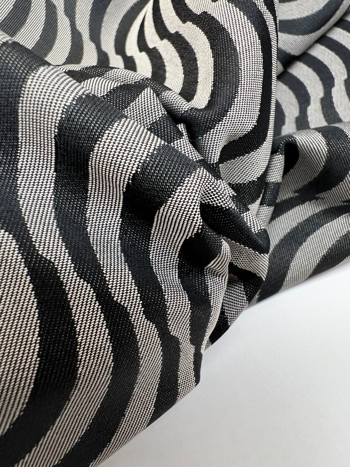 Polyamide Jacquard Abstract Gray-Black