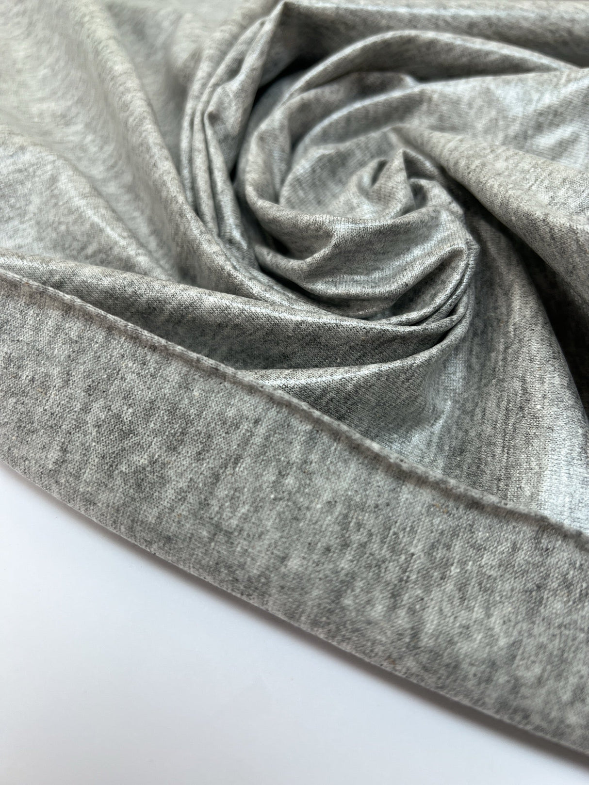 Cotton Knitted Fabric Melange Gray