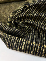 Cotton Lurex Tweed Striped Golden-Black