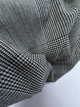 Wool Tweed Checked Black White