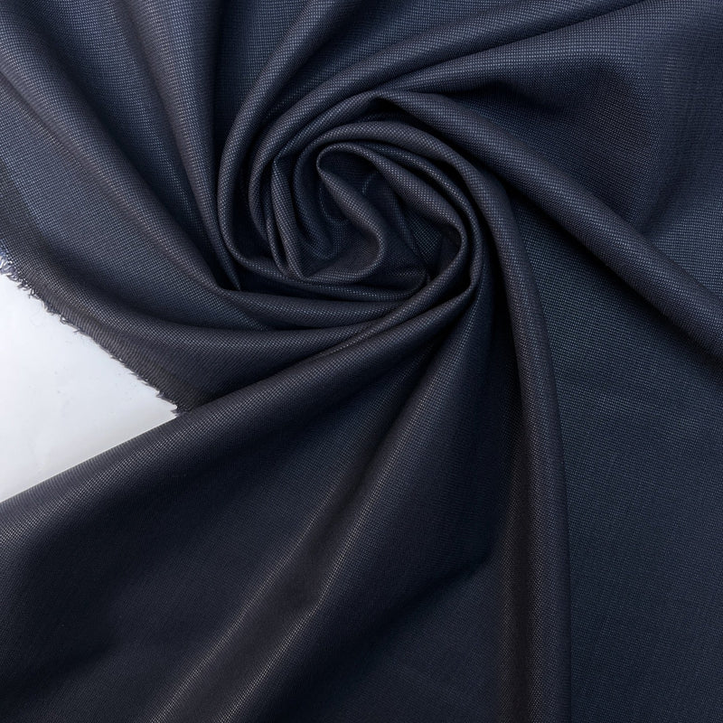 Wool Elastane Fabric Blue Black