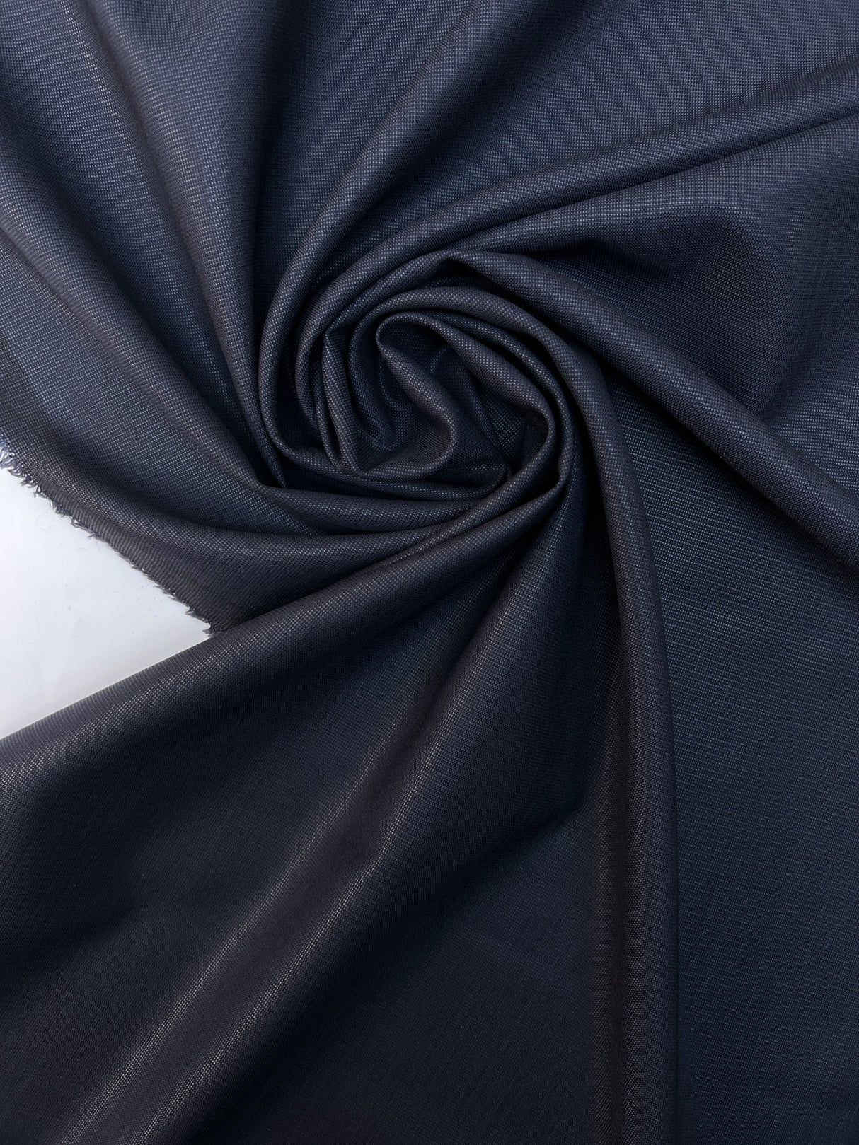 Wool Elastane Fabric Blue Black