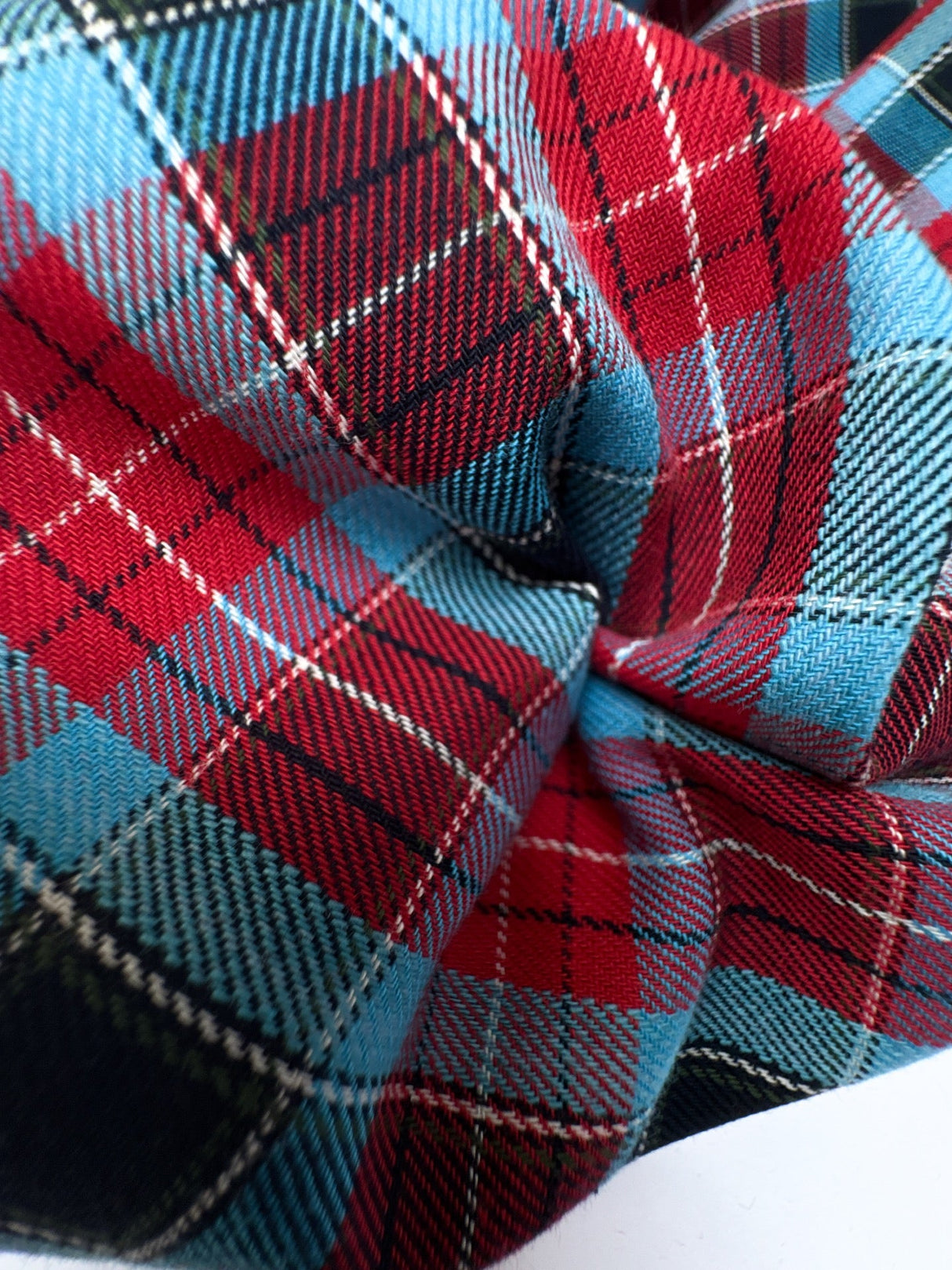 Cotton Tweed Checked Red Green Blue