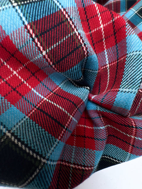 Cotton Tweed Checked Red Green Blue
