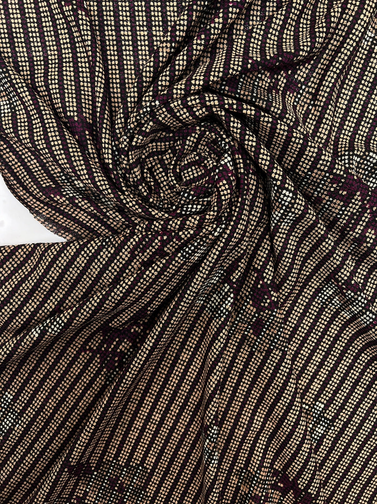 Acrylic Stretch Knitted Multicolour Fabric