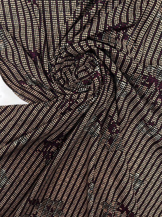 Acrylic Stretch Knitted Multicolour Fabric