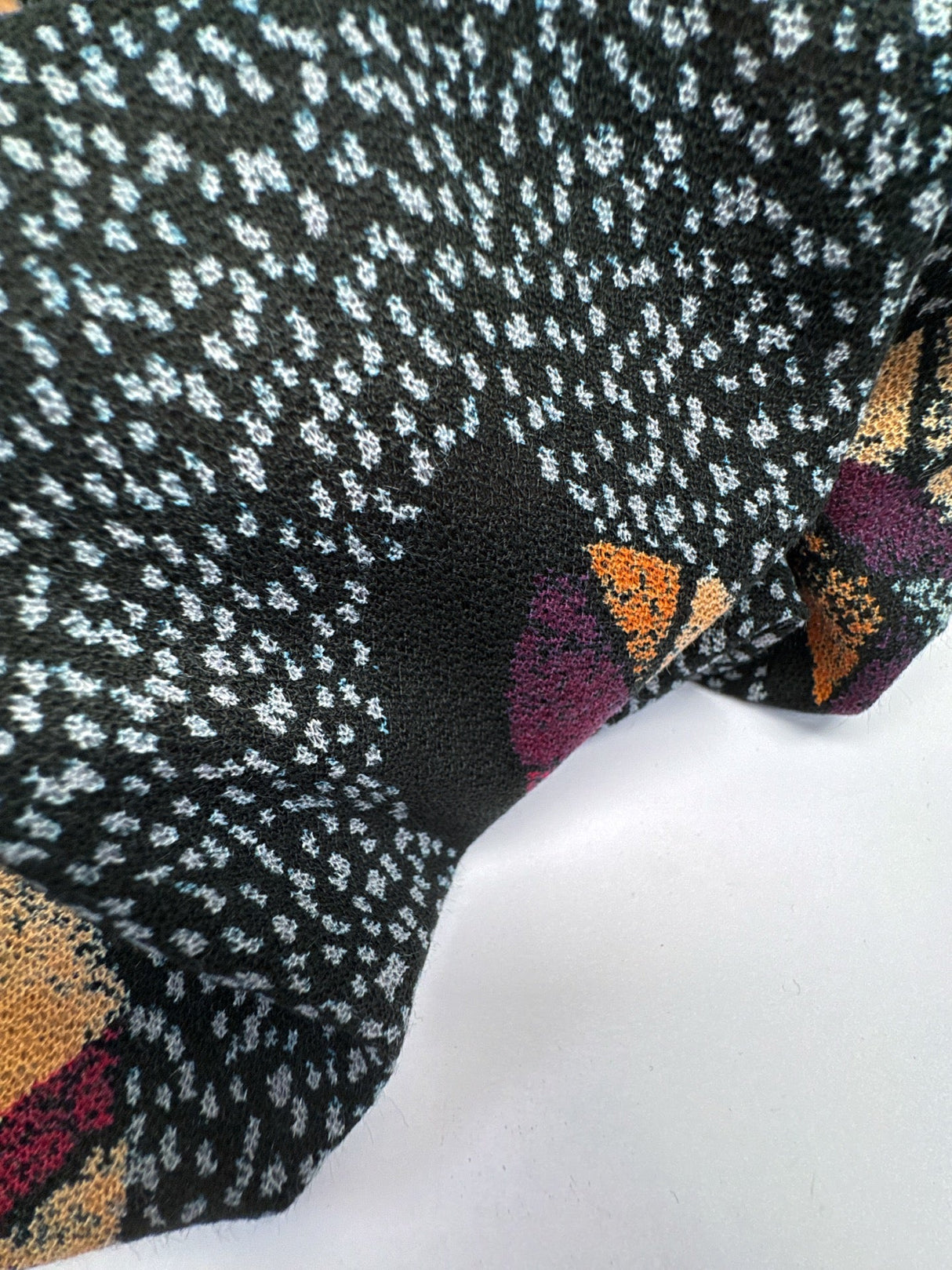 Acrylic Knitted Fabric Printed Abstract Gray