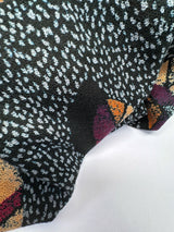 Acrylic Knitted Fabric Printed Abstract Gray