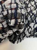 Lurex Tweed Silver Gray Blue