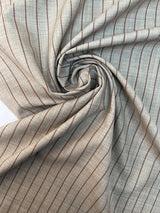 Wool Polyamide Elastane Striped Fabric
