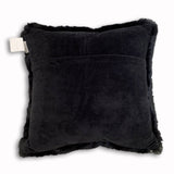 Soft Cozy Fuzzy Faux Fur Pillow - Faux Fur Fabric, Solid, 20" X 20", Black, Charcoal Gray, Offwhite, Silver, Mocha, Rose, Navy, Honey Gold, Teal Blue (1 Piece)