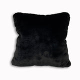 Soft Cozy Fuzzy Faux Fur Pillow - Faux Fur Fabric, Solid, 20" X 20", Black, Charcoal Gray, Offwhite, Silver, Mocha, Rose, Navy, Honey Gold, Teal Blue (1 Piece)