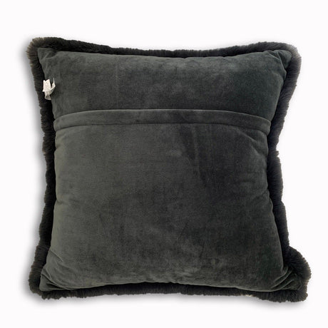 Soft Cozy Fuzzy Faux Fur Pillow - Faux Fur Fabric, Solid, 20" X 20", Black, Charcoal Gray, Offwhite, Silver, Mocha, Rose, Navy, Honey Gold, Teal Blue (1 Piece)
