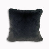 Soft Cozy Fuzzy Faux Fur Pillow - Faux Fur Fabric, Solid, 20" X 20", Black, Charcoal Gray, Offwhite, Silver, Mocha, Rose, Navy, Honey Gold, Teal Blue (1 Piece)