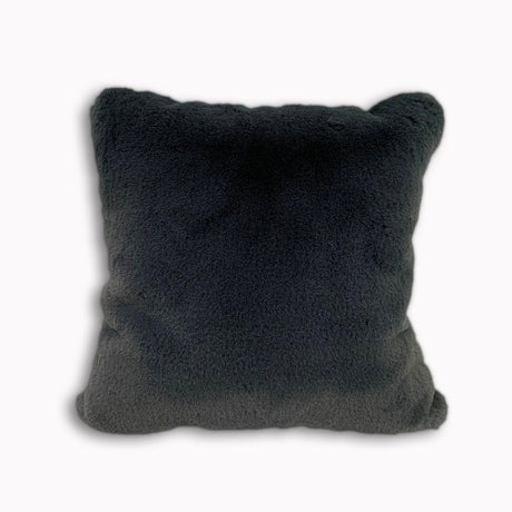 Soft Cozy Fuzzy Faux Fur Pillow - Faux Fur Fabric, Solid, 20" X 20", Black, Charcoal Gray, Offwhite, Silver, Mocha, Rose, Navy, Honey Gold, Teal Blue (1 Piece)