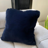 Soft Cozy Fuzzy Faux Fur Pillow - Faux Fur Fabric, Solid, 20" X 20", Black, Charcoal Gray, Offwhite, Silver, Mocha, Rose, Navy, Honey Gold, Teal Blue (1 Piece)