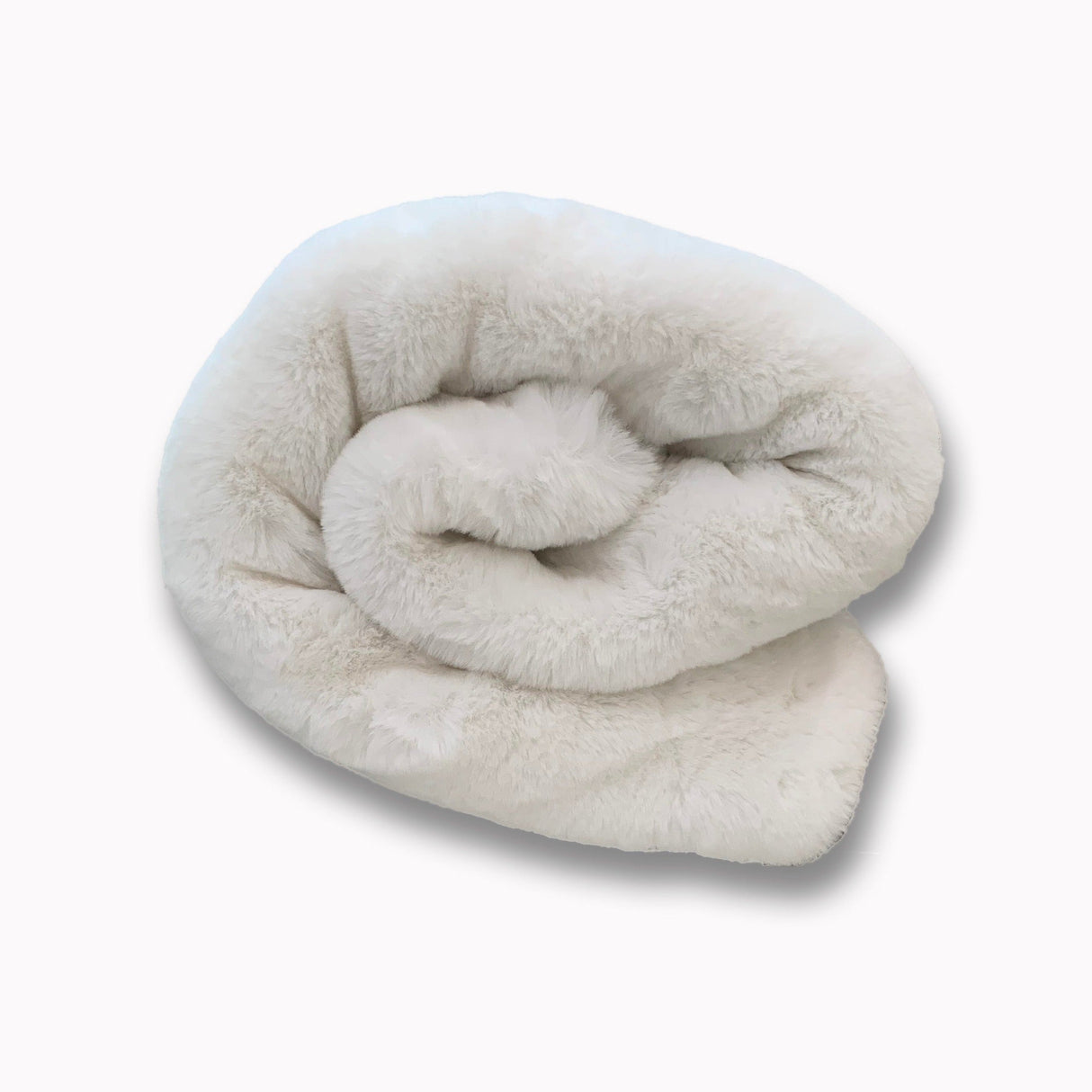 Soft Cozy Faux Fur Fabric - Offwhite, Chinchilla Rabbit Fur Look, 50" X 60" (1 Piece)
