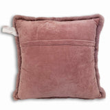 Soft Cozy Fuzzy Faux Fur Pillow - Faux Fur Fabric, Solid, 20" X 20", Black, Charcoal Gray, Offwhite, Silver, Mocha, Rose, Navy, Honey Gold, Teal Blue (1 Piece)