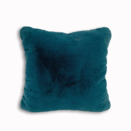 Soft Cozy Fuzzy Faux Fur Pillow - Faux Fur Fabric, Solid, 20" X 20", Black, Charcoal Gray, Offwhite, Silver, Mocha, Rose, Navy, Honey Gold, Teal Blue (1 Piece)
