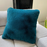 Soft Cozy Fuzzy Faux Fur Pillow - Faux Fur Fabric, Solid, 20" X 20", Black, Charcoal Gray, Offwhite, Silver, Mocha, Rose, Navy, Honey Gold, Teal Blue (1 Piece)