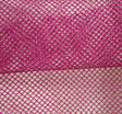 Chain Net With Foil Fuschia Polyester Metallic Fabric - Fuschia Chain Net, 44/45" Width (1 Yard)