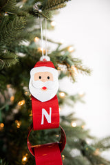 14” Santa/Snowman Metal Ornament