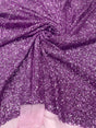 Chain Sequin 4 Way Stretch Mesh Fabric - Purple, Light Blue, 54" Width (1 Yard)