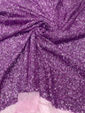 Chain Sequin 4 Way Stretch Mesh Fabric - Purple, Light Blue, 54" Width (1 Yard)