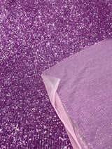 Chain Sequin 4 Way Stretch Mesh Fabric - Purple, Light Blue, 54" Width (1 Yard)
