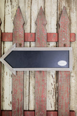 21”H x 32”W Wood Chalkboard Arrow Fence