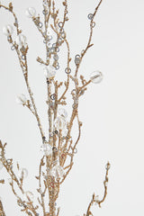 42” Champagne Jeweled Bead Branch Christmas Spray