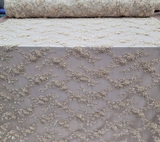 Beaded Bridal Lace Champagne Floral Mesh