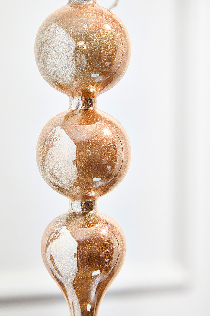 10" Glass Champagne Drop Ornament