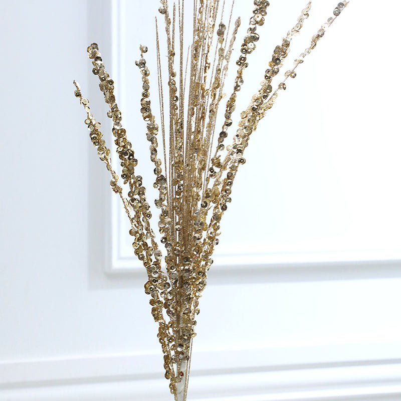 28” Sequin Glitter Grass Spray