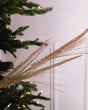 34” Champagne Glitter Triple Spike Grass Spray