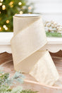 4" x 10 Yard Champagne Shimmer Glitter Ribbon