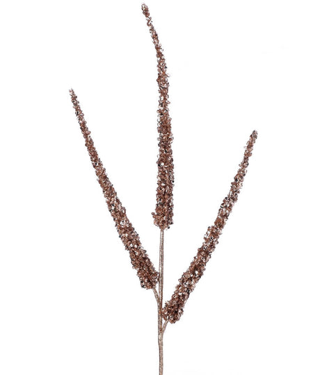 Champagne Glitter Sequin Christmas Spray 34 Inch Elegant Decor