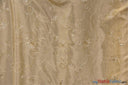 Aurora Taffeta Embroidered Floral Taffeta Fabric - Multi Color Floral Embroidery With Sequins, 54" Width (1 Yard)
