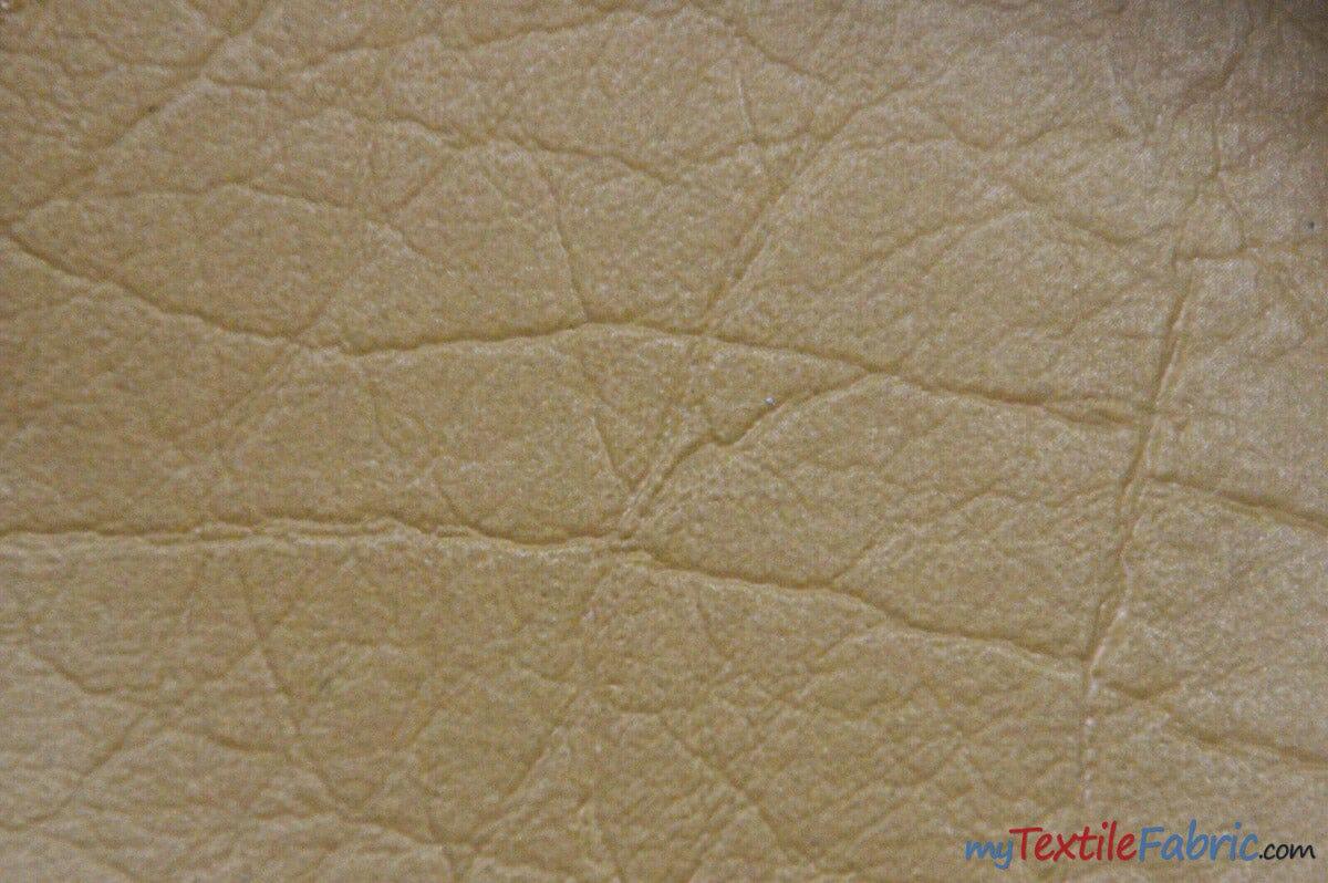 Heavy Duty Textured Vinyl Fabric - Upholstery Weight, Textured Faux Leather, 54" Width, Multiple Colors (1 Yard)