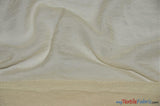 IFR Crush Sheer Voile Polyester Fabric - White, Ivory, Champagne, 108" Width (1 Yard)