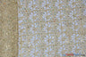 Open Weave Chain Chemical Lace Polyester Fabric - Sheer Metallic Open Work, Sequins Embellished, 50" Width, 10 Colors (1 Yard)