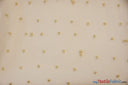 Very Soft Tulle With Pearls Polyester Fabric - Sheer Beaded Tulle, 52" Width (1 Yard)
