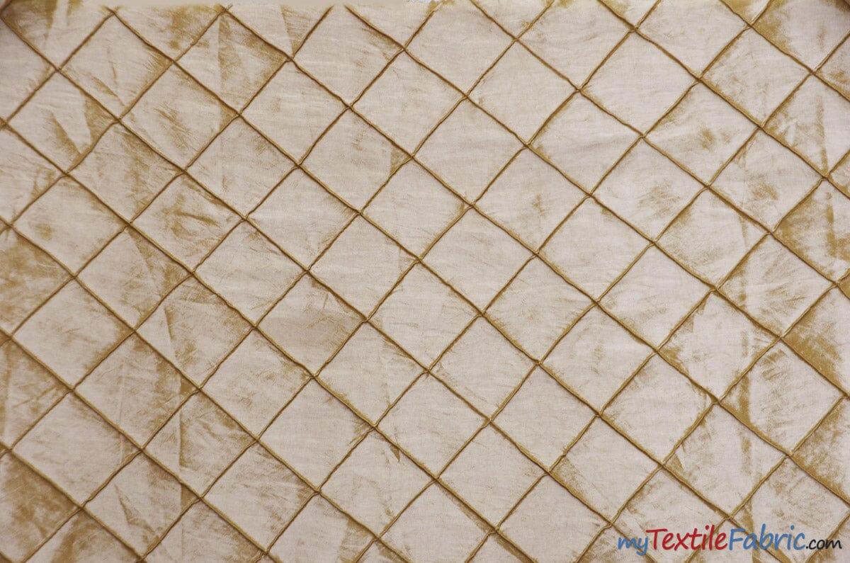 Pintuck 2X2 Taffeta Fabric - Diamond Pattern, 54" Width, Multiple Colors (1 Yard)