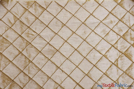 Pintuck 2X2 Taffeta Fabric - Diamond Pattern, 54" Width, Multiple Colors (1 Yard)