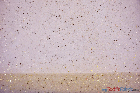 Tulle Glitter With Sequins Polyester Fabric - Glitter Embellished Sheer Tulle, Multiple Colors, 58/60" Width (1 Yard)