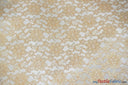 Raschel Lace Polyester Fabric - Floral Sheer Lace, 58/60" Width (1 Yard)