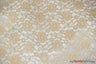 Raschel Lace Polyester Fabric - Floral Sheer Lace, 58/60" Width (1 Yard)
