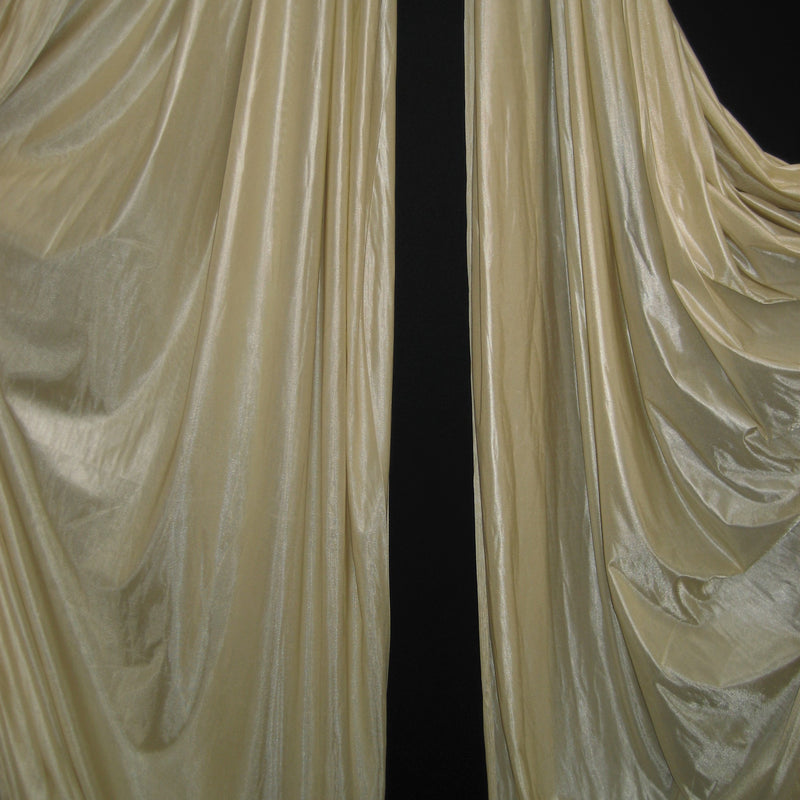 Low Stretch Champagne Polyester Fabric - Champagne, 108"-120" Width (1 Yard)