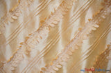 Forest Taffeta Embroidery Polyester Fabric - Hanging Leaf Pattern, 54" Width, Multiple Colors (1 Yard)