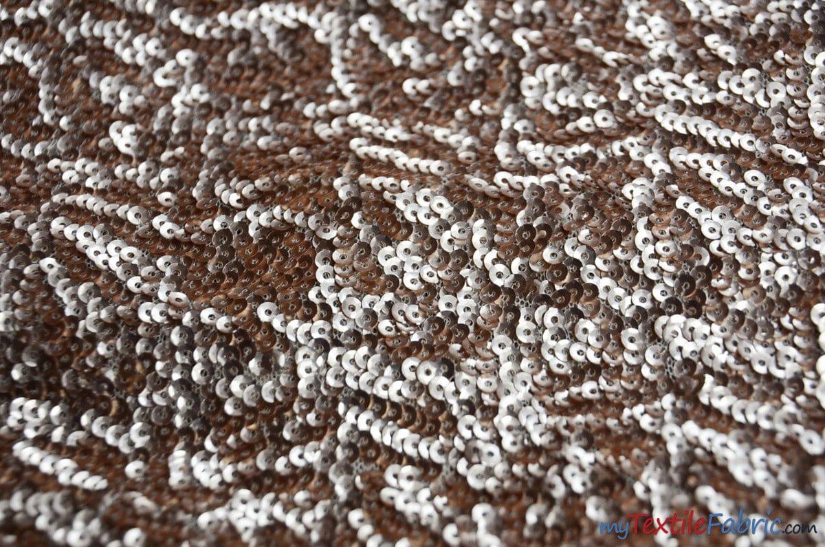 Gatsby Sequins Polyester Fabric - 6Mm Flat Sewn Sequins On Mesh, 52" Width, Multiple Colors (1 Yard)